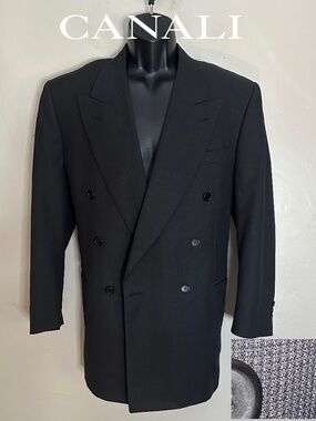 Canali Blazer EU 50R / ~US 40R Peak Lapel Double breasted Gently worn